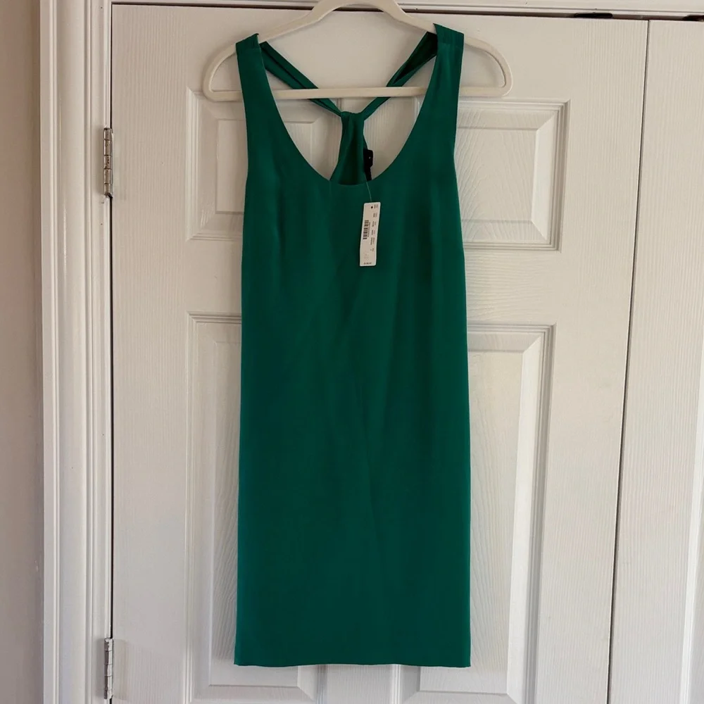 J. Crew Green Backless Dress